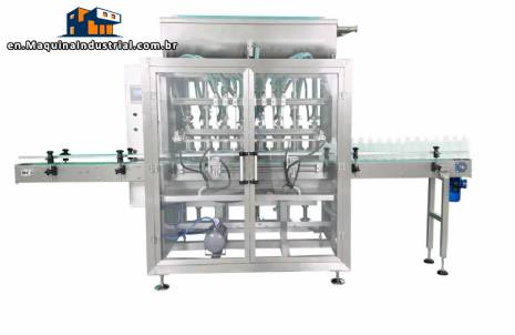 Filling machine for liquids, viscous materials, pastes and sauces