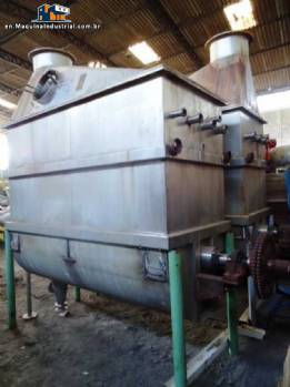 Industrial stainless steel horizontal mixer