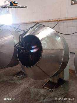 Stainless steel 100-liter coating pan with burners