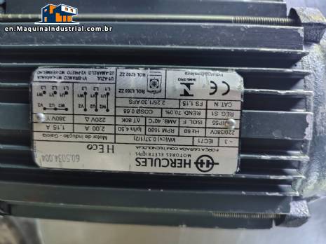 Hercules induction motor with a power of 0.37 kW.