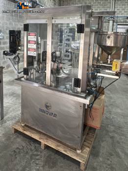 Innovar Rotary dosing and filling machine with sealer and capper for jars, cups, and bottles