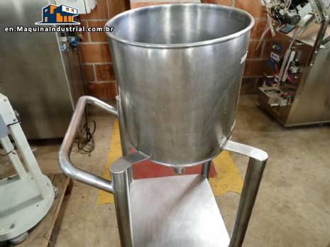 Transfer tank with support and stainless steel wheels 20 liters