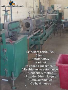 PVC profile extruder with 65 mm screw, Miotto brand.