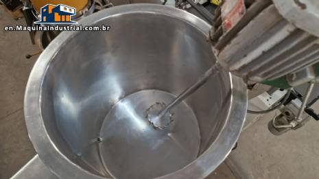 Electric stainless steel jacketed mixing tank