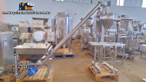 Baoyuda stainless steel vertical powder filling machine with screw conveyor silo