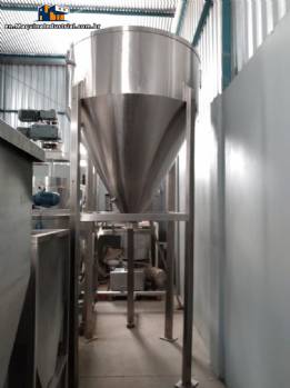 Stainless steel storage silo 2000 L