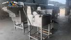 Continuous stainless steel production line for potato chips and shoestring fries, MCI 400 to 500 kg per hour.