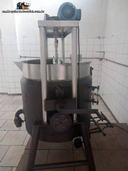 Gas stainless steel cooking mixer pot 300 kg