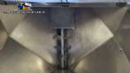 Inclined screw conveyor with stainless steel silo