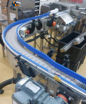 Divamaq modular curved conveyor belt