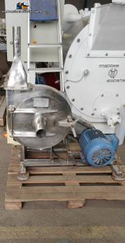 Stainless steel hammer mill, Vieira brand, 7.5 HP.